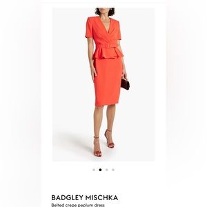 Badgley Mischka peplum dress size 8
